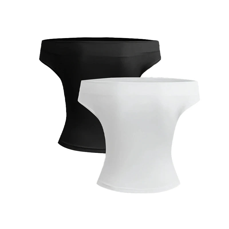 2 Piece Set Pleated Asymmetric Crop Top Woman T-shirts Strapless Top Female Sleeveless Sexy Tops Womens Cloth Fashion Streetwear