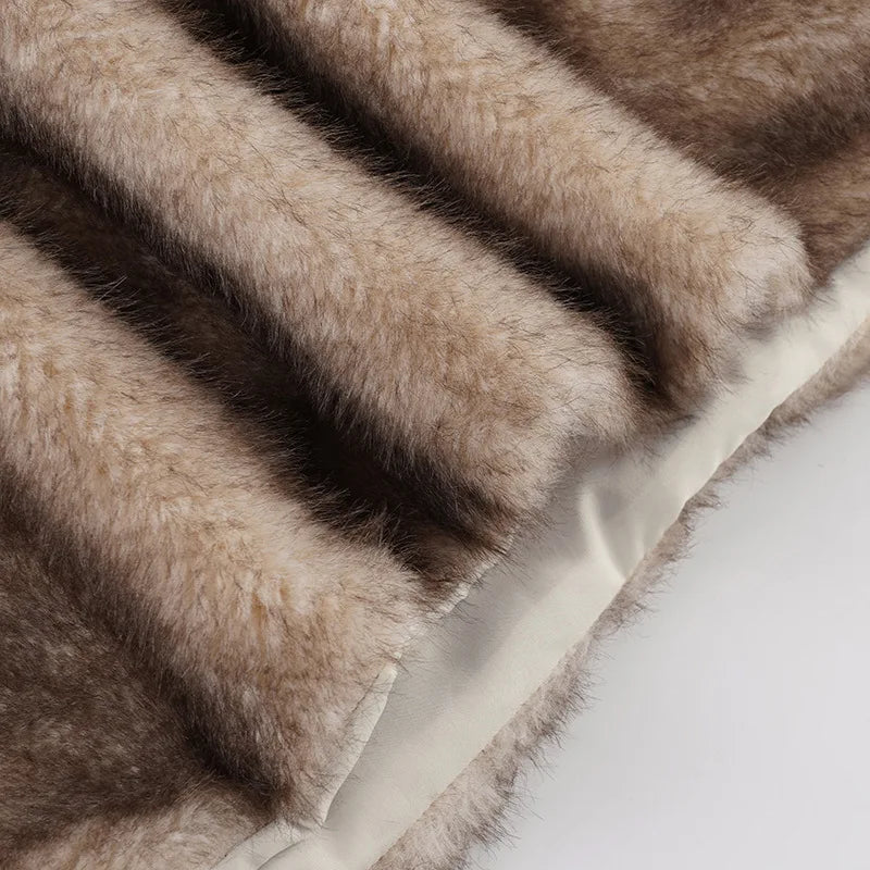 2025 Fall Winter Faux Fur Bodycon Mini Skirts Women Fashion Sexy Low Waist Hipster Furry Night Clubwear Bottoms Streetwear Skirt